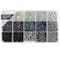 6 Pack: Black & Silver Mix Glass Seed Beads by Bead Landing™
